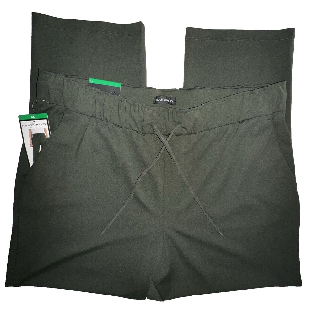 Hilary Radley Women's Size XL Dark Olive Green Stretch Pull-On Pant X-Large